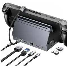 UGREEN - Base Steam Deck 9 En 1 USB-C 4k@60hz HDMI RJ45 Pd 100w Rog