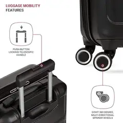 SWISSGEAR - Maleta dura expandible con ruedas spinner 8090