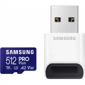 SAMSUNG - Tarjeta de Memoria PRO Plus 512 GB Hasta 180 MB/s + Lector USB