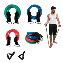 SPORTFITNESS - Set De 3 Bandas Elásticas Tubulares Resistencia Fitness