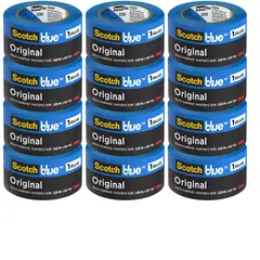 3M - Cinta de enmascarar ScotchBlue 2090 12 rollos media adhesión