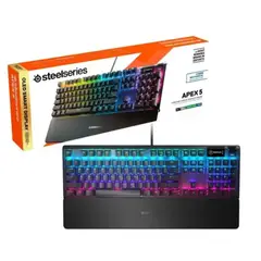 STEELSERIES - Teclado Mecanico Gamer Rgb Descansamuñeca Apex 5