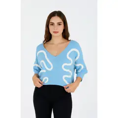 MOLGOA - Suéter para Mujer Cuello V- The Garden