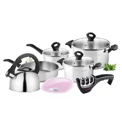 LAMART - Set Ollas Batería De Cocina Inducción 10pz Acero Inox