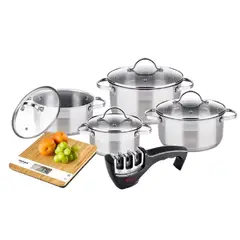 LAMART - Set Ollas Batería De Cocina Inducción 10pz Acero Inox