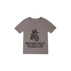 TENNIS - Camiseta gris con estampado frontal para niño