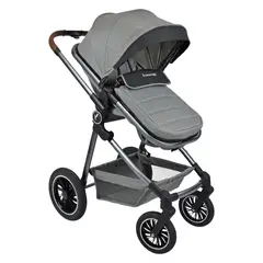 PREMIUM BABY - Coche Para Bebé Moises de Lujo Abby Gris