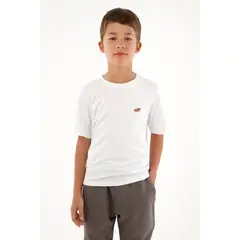 TENNIS - Camiseta blanca de manga corta para niño