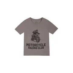 TENNIS - Camiseta gris con estampado frontal para niño