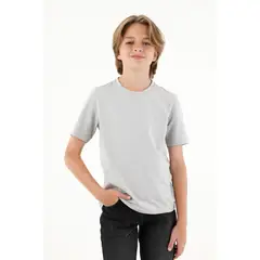 TENNIS - Camiseta gris manga corta para niño
