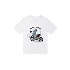 TENNIS - Camiseta blanca con estampado frontal para niño