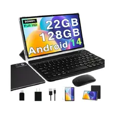 GENERICO - Tablet Android 14 de 10.1 pulgadas 22 GB de RAM 128 GB de ROM