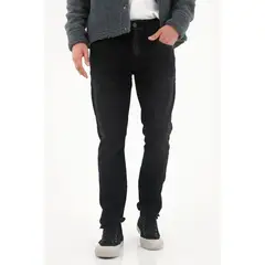 TENNIS - Jean Nudy tiro medio en black denim para hombre