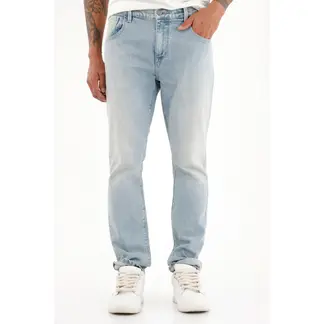 TENNIS - Jean Nudy azul claro con raqueta bordada en relojera para hombre