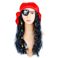 GENERICO - Accesorios De Pirata Para Disfraz Parche Peluca Y Pañoleta