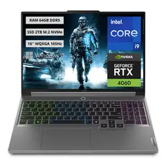 LENOVO - Portatil Gamer Legion Intel Core i9-14900HX RAM 64GB SSD 2TB RTX 4060 8GB