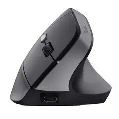TRUST - Mouse Bayo II Inalámbrico Diseño Vertical Recargable Negro