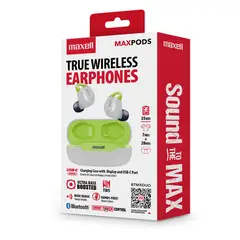 MAXELL - Audifonos True Ultra Bass Bluetooth Blancoverde