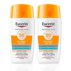 EUCERIN - Protector Solar Hydro Fluid Tono Claro FPS 50 x2