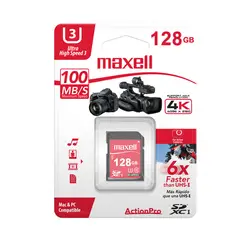 MAXELL - Memoria Sd 128gb Action Pro Class 10 Sdxc