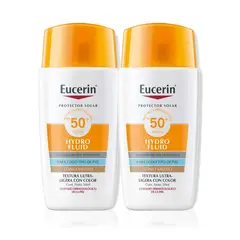 EUCERIN - Protector Solar Hydro Fluid Tono Medio FPS 50 x2