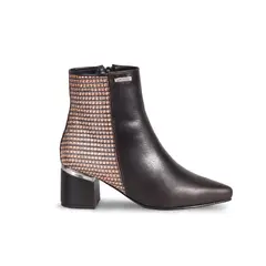 SANTORINI - Botines Moda Mujer Menisa Cuero Café