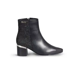 SANTORINI - Botines Moda Mujer Menisa Cuero Negro