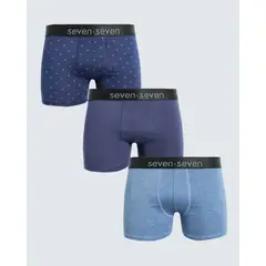 SEVEN SEVEN - Pantaloncillo Para Hombre Boxer Fleat Seamer Color Azul Marca #45000170