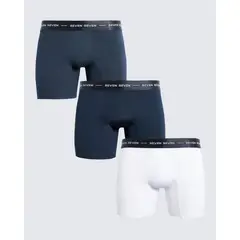 SEVEN SEVEN - Pantaloncillo Para Hombre Boxer Filete Medio Color Azul Marca #45000364