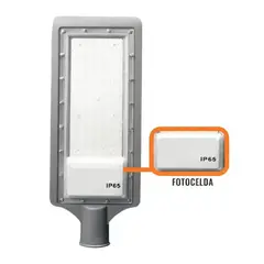 LEXMANA - LUMINARIA ALUMBRADO PÚBLICO SMD 120W CON FOTOCELDA LUZ BLANCA 6500K