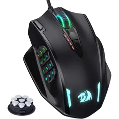 REDRAGON - Ratón gaming Impact 12 botones 12400DPI macro M908