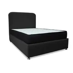 GENERICO - Combo Basecama y Colchón Comfort 140 Doble Negro más Espaldar