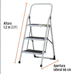 PRETUL - Escalera Plegable 3 Niveles Capacidad 150Kg