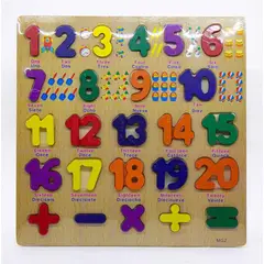 POINTER - Juego Didáctico Para Encajar Números Madera Para Niños