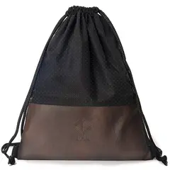 GENERICO - Tula Morral En Dril Y Cuero Vegano Portatil 9 Litros