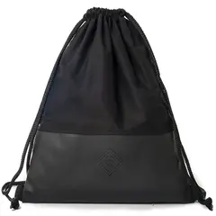 GENERICO - Tula Morral En Dril Y Cuero Vegano Portatil 9 Litros Liso