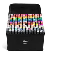 PUNTO CERO - Marcadores X 168 Colores Doble Punta Dibujos Base De Alcohol