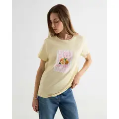 SEVEN SEVEN - Camiseta Para Mujer Manga Corta Cuello Redondo Color Amarillo Marca #28096363