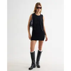 SEVEN SEVEN - Vestido Para Mujer M/Sisa Corto Color Negro Marca #28171400
