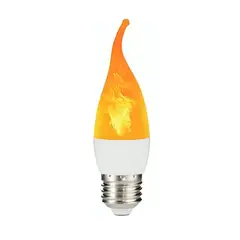 LEXMANA - Bombillo Led Llama Tipo Topado 3W Rosca E27