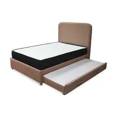 GENERICO - Combo Cama Tarima Nido Comfort 100 Sencillo Camel mas Espaldar