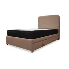 GENERICO - Combo Cama Tarima Nido Comfort 120 Semidoble Camel mas Espaldar