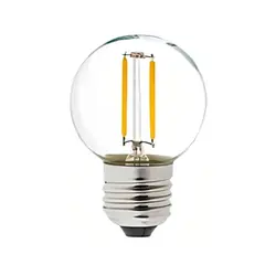 LEXMANA - Bombillo Led 2 Filamentos Transparente G45 1w Luz Cálida