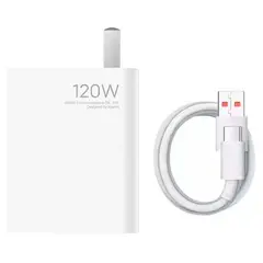 XIAOMI - Turbo Cargador 120W + Cable USB Tipo-C 100% Original
