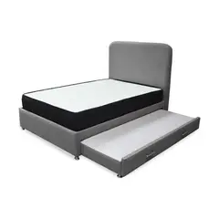 GENERICO - Combo Cama Tarima Nido Comfort 100 Sencillo Gris mas Espaldar