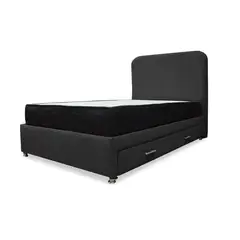 GENERICO - Combo Cama Tarima Nido Comfort 100 Sencillo Negro más Espaldar
