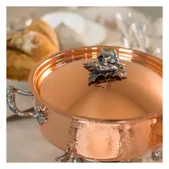 RUFFONI - Olla con tapa 47L Cobre interior Acero Inox Opus Cupra