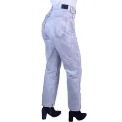 LEC LEE - Jean Mom Fit para Mujer Gris Claro 16