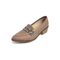 SEVENTEEN - ZAPATO AVELLANA CON ANIMAL PRINT BARBARA