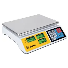 TRUPER - Báscula Electrónica Portátil Multifuncional Acero Inoxidable Pretul